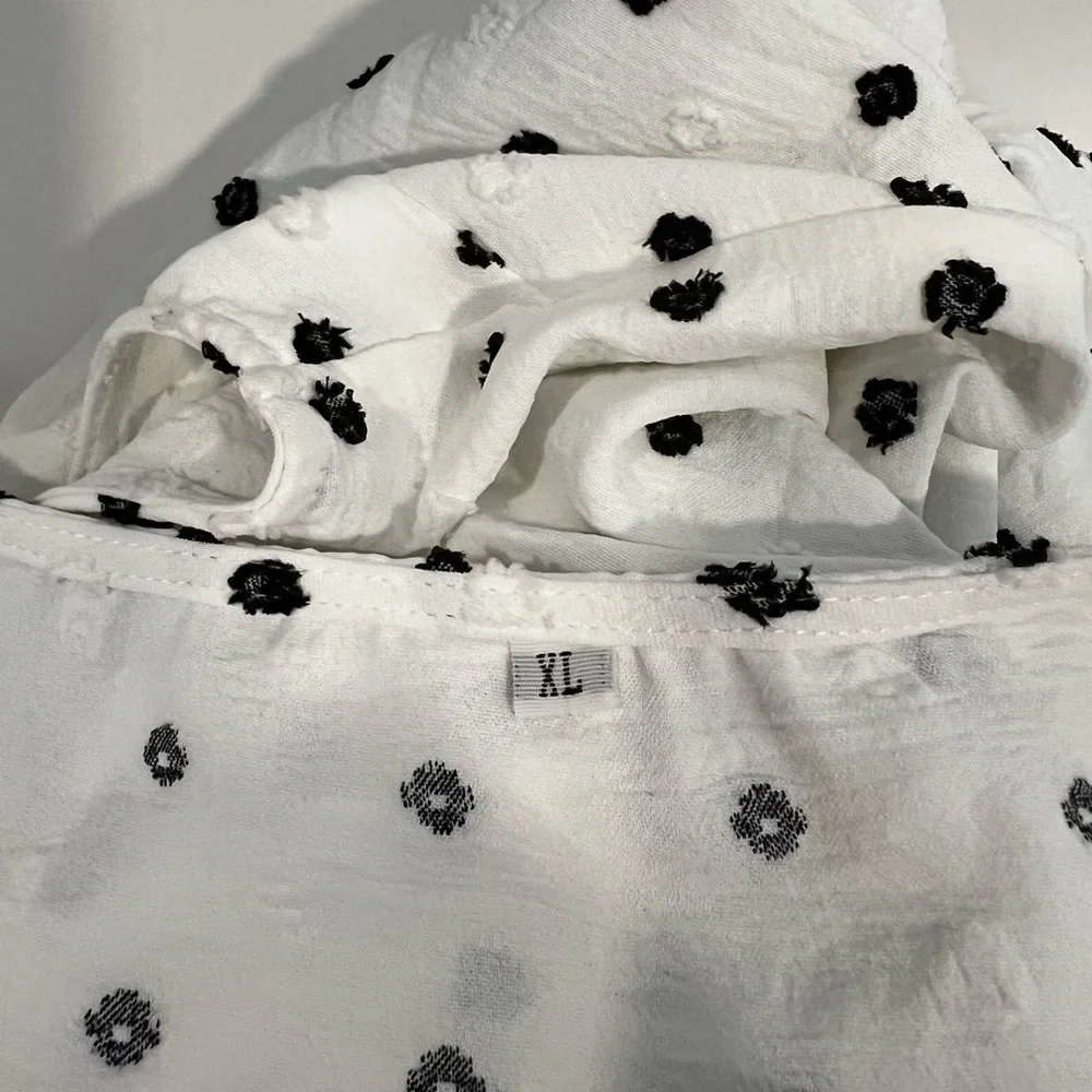 Unbranded Women XL White/Black Polka Dot Maxi Dress Sleeveless Pockets Lined